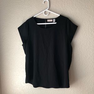 Chico’s black cap sleeve top.